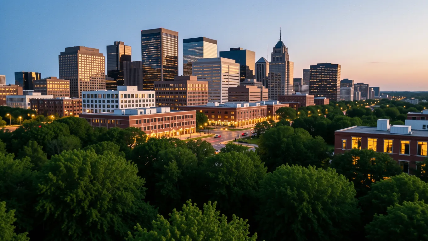 The beautiful skyline of Lexington KY during sunset, ideal for finding best personal loans Lexington, KY.