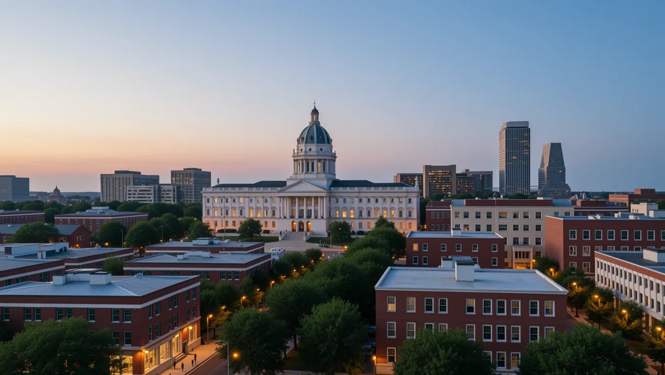 The beautiful Lexington Kentucky skyline at sunset representing instant cash loans Lexington, KY