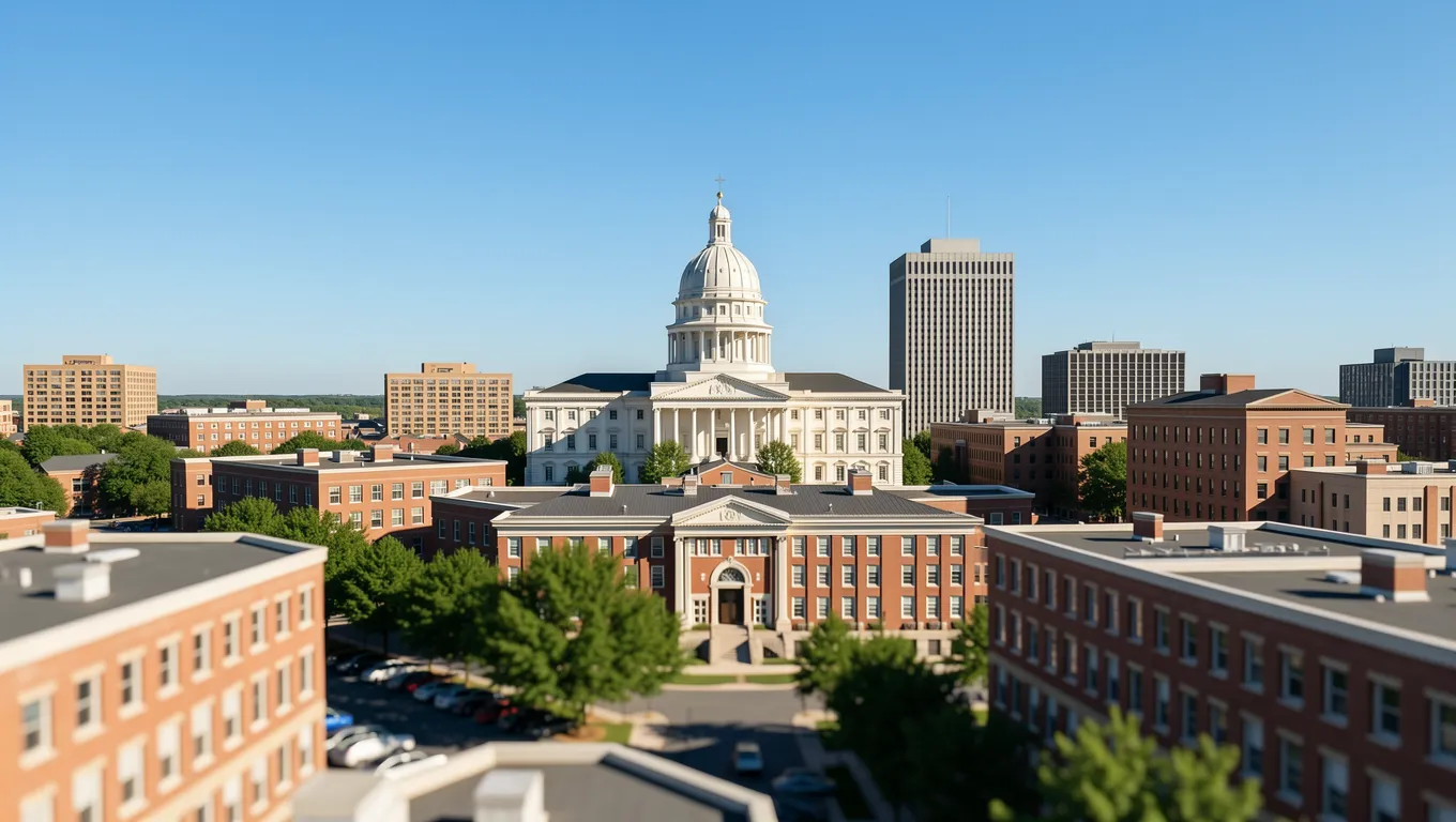 The beautiful skyline of Lexington, KY showing urban architecture for instant personal loans in Lexington, KY